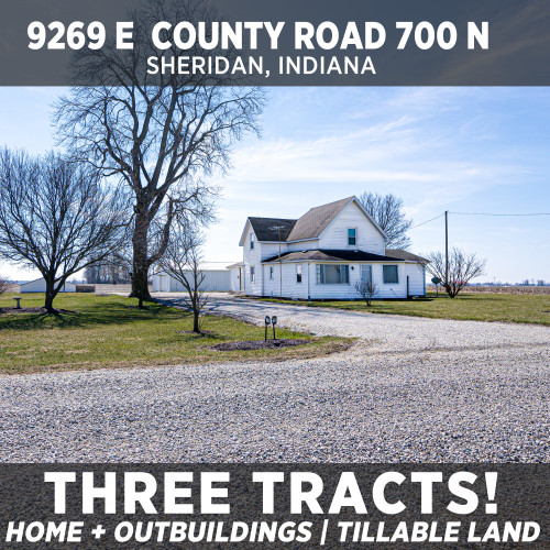 Check this out! Three Tracts! 9269 E County Road 700 N - Sheridan, Indiana